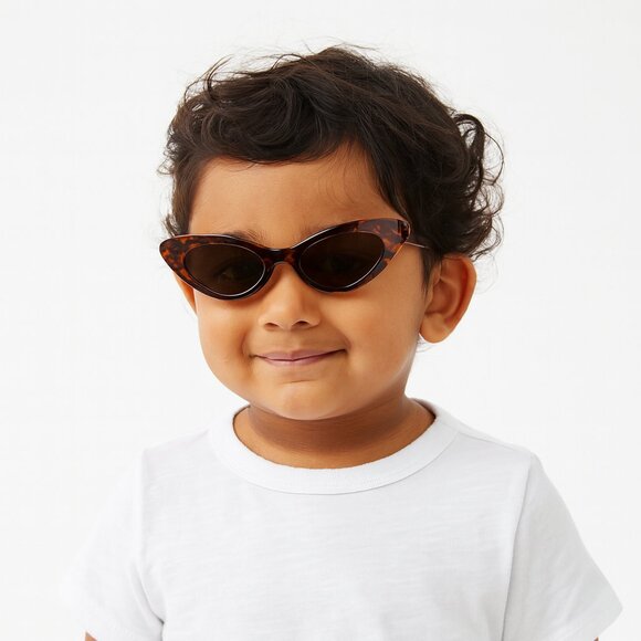 NWT Janie and Jack Tortoise Shell Cats Eye Toddler Sunglasses - Picture 1 of 3